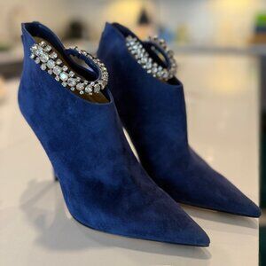 Jimmy Choo Suede Royal Blue Ankle Boots Size 6